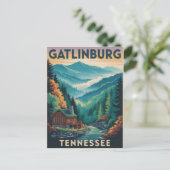 Gatlinburg Tennessee Great Smoking Mountains Paint Briefkaart (Staand voorkant)