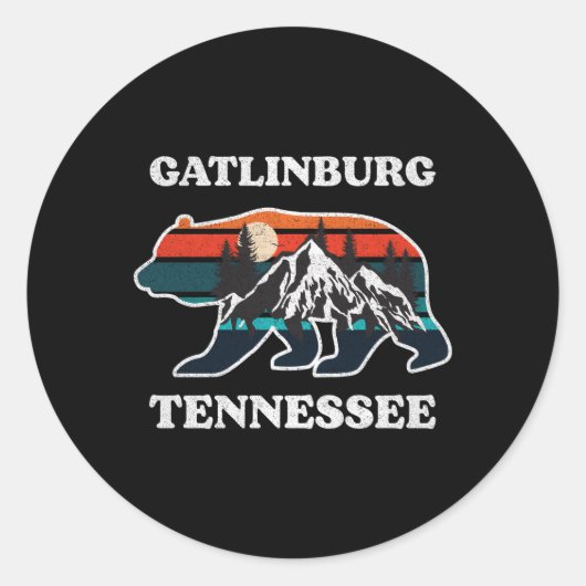 Gatlinburg Tennessee Great Smoky Mountains Beer Ronde Sticker (Voorkant)