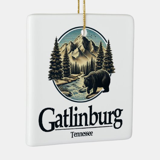 Gatlinburg Tennessee Great Smoky Mountains Keramisch Ornament (Rechts)
