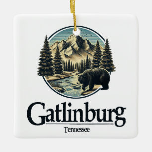 Gatlinburg Tennessee Great Smoky Mountains Keramisch Ornament