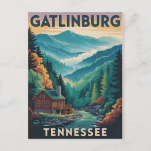 Gatlinburg Tennessee Grote Rookgebergte Schilderij Briefkaart