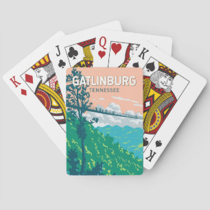 Gatlinburg Tennessee Illustratie Reis Kunst Pokerkaarten