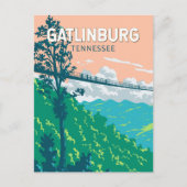 Gatlinburg Tennessee Illustratie Reiskunst Briefkaart (Voorkant)