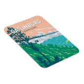 Gatlinburg Tennessee Illustratie Reiskunst Magneet (Rechterzijde)