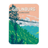 Gatlinburg Tennessee Illustratie Reiskunst Magneet (Verticaal)