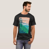 Gatlinburg Tennessee Illustratie Reiskunst T-shirt (Voorkant volledig)