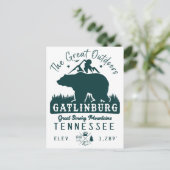 Gatlinburg Tennessee Minimalist Camping Souvenirs Briefkaart (Staand voorkant)