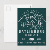 Gatlinburg Tennessee - Minimalistische wandelingsc Briefkaart (Voorkant / Achterkant)