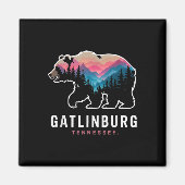 Gatlinburg Tennessee Mountains Bear Hiking Usa Sou Magneet (Voorkant)