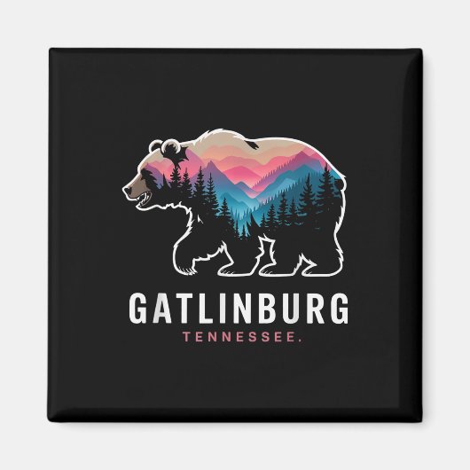Gatlinburg Tennessee Mountains Bear Hiking Usa Sou Magneet (Voorkant)