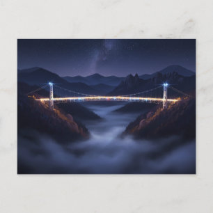 Gatlinburg , Tennessee Nachtbrug Briefkaart