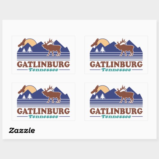 Gatlinburg Tennessee Rechthoekige Sticker (Vel)