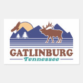 Gatlinburg Tennessee Rechthoekige Sticker (Voorkant)
