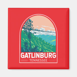 Gatlinburg Tennessee Reis Kunst Embleem Magneet