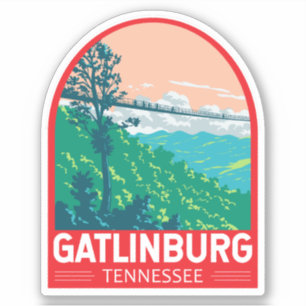 Gatlinburg Tennessee Reis Kunst Embleem Sticker