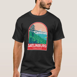 Gatlinburg Tennessee Reis Kunst Embleem T-shirt