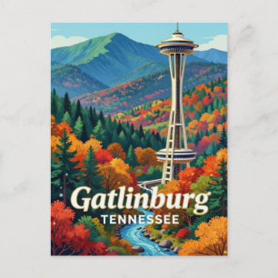 Gatlinburg Tennessee Reis Landschap 🌿⛰️ Briefkaart