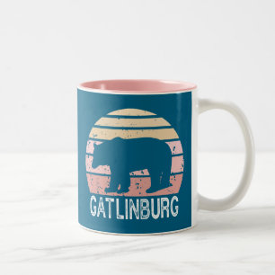 Gatlinburg Tennessee Retro Beer Tweekleurige Koffiemok