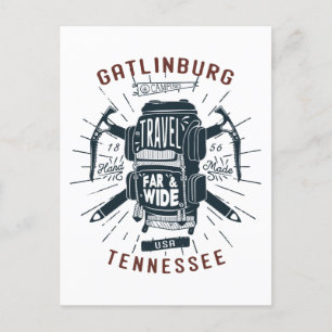Gatlinburg Tennessee-rugzak Briefkaart