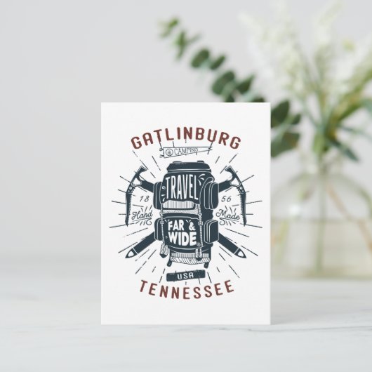 Gatlinburg Tennessee-rugzak Briefkaart (Staand voorkant)