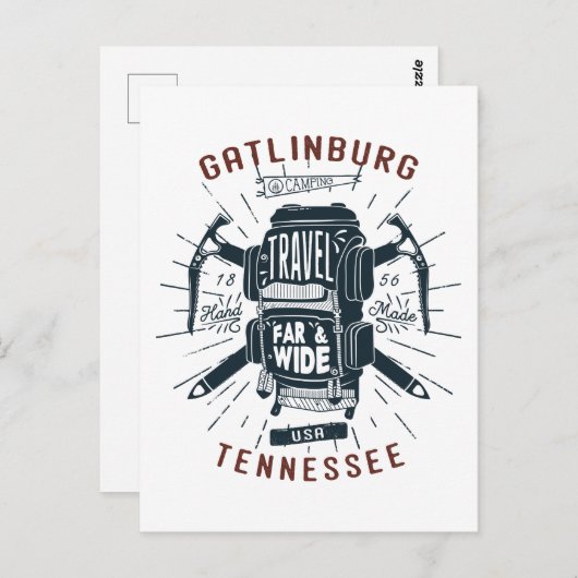 Gatlinburg Tennessee-rugzak Briefkaart (Voorkant / Achterkant)