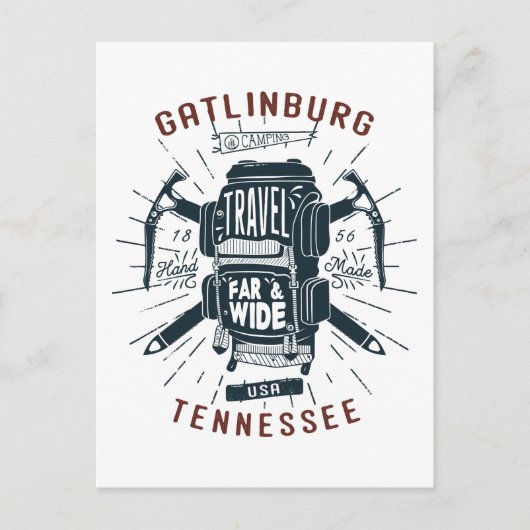 Gatlinburg Tennessee-rugzak Briefkaart (Voorkant)