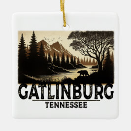 Gatlinburg Tennessee  Smoky Mountains Keramisch Ornament