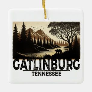 Gatlinburg Tennessee  Smoky Mountains Keramisch Ornament