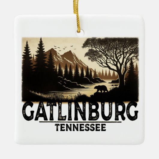 Gatlinburg Tennessee  Smoky Mountains Keramisch Ornament (Voorkant)