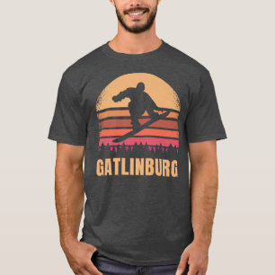 Gatlinburg Tennessee Snowboarding Vintage buitensh T-shirt