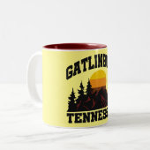 Gatlinburg, Tennessee Tweekleurige Koffiemok (Voorkant links)