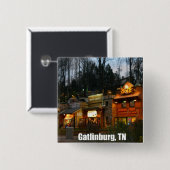 Gatlinburg, Tennessee Vierkante Button 5,1 Cm (Voorkant /achterkant)