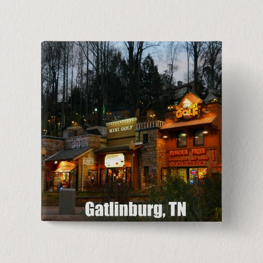 Gatlinburg, Tennessee Vierkante Button 5,1 Cm (Voorkant)