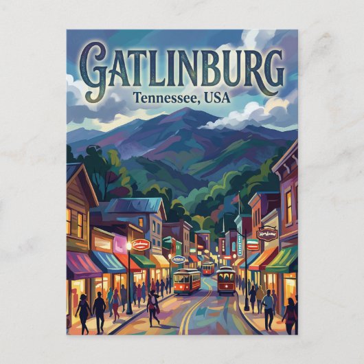Gatlinburg, Tennessee VS Briefkaart (Voorkant)