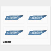 Gatlinburg Tennessee Wood Grain Rechthoekige Sticker (Vel)