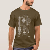 Gatling Pistool US Patent T-shirt (Voorkant)
