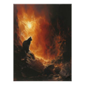 Gato Ardiente Vigilante: Caverna Surrealista Bicol Perfect Poster (Voorkant)