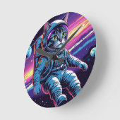 Gato Astronauta Divertida – Meowt of This World Ronde Klok (Hoek)