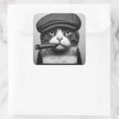Gato bolchev vierkante sticker (Tas)