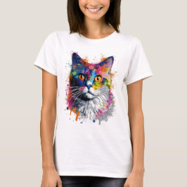 Gato caleidoscopio t-shirt