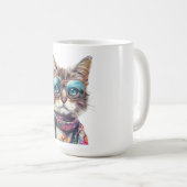Gato Cool con Lentes Koffiemok (Voorkant rechts)