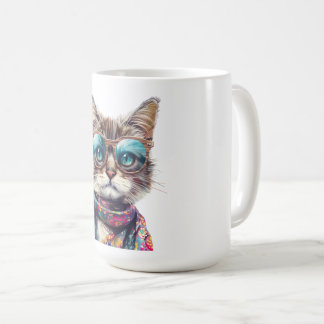 Gato Cool con Lentes  Koffiemok