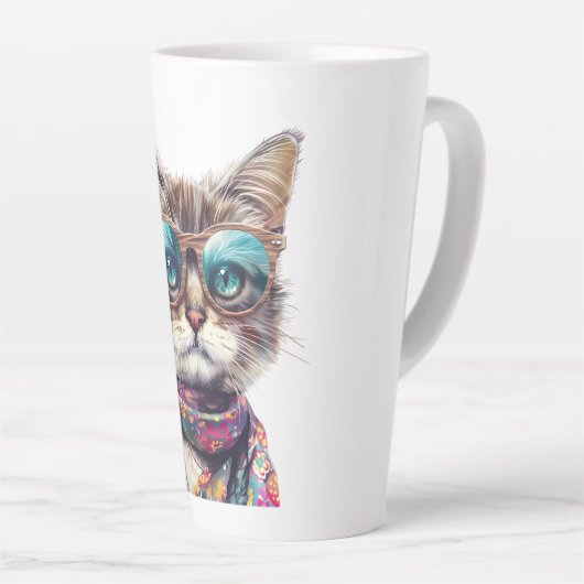 Gato Cool con Lentes Latte Mok (Rechterhoek)