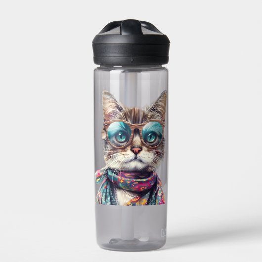  Gato Cool con Lentes  Waterfles (Voorkant)