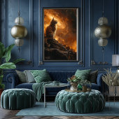 Gato Cósmico: Majestad Felina Bajo las Estrellas Perfect Poster