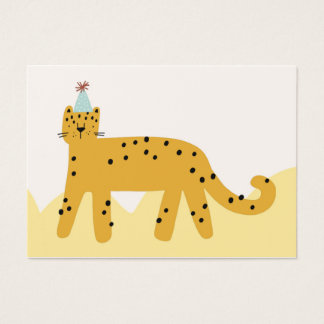 Gato cumpleañero con tonos amarillos visitekaartje