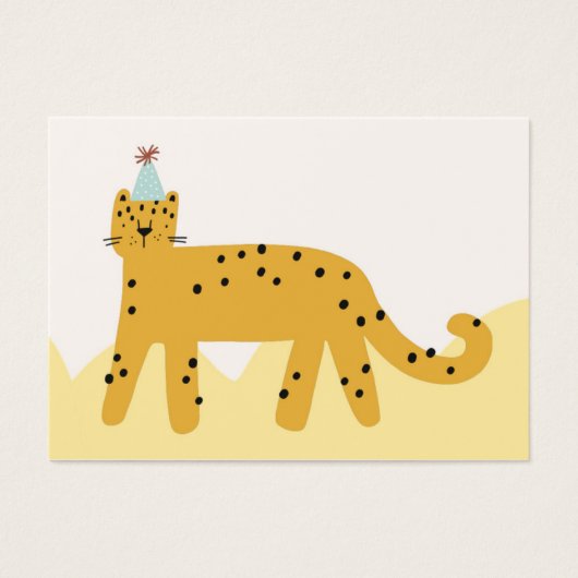 Gato cumpleañero con tonos amarillos visitekaartje (Voorkant)