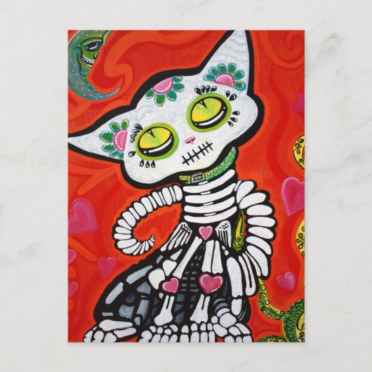 Gato De Los Muertos Briefkaart (Voorkant)