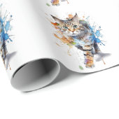 Gato en movimiento: belleza y gracia cadeaupapier (Rol Hoek)