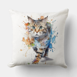 Gato en movimiento: belleza y gracia Kussen
